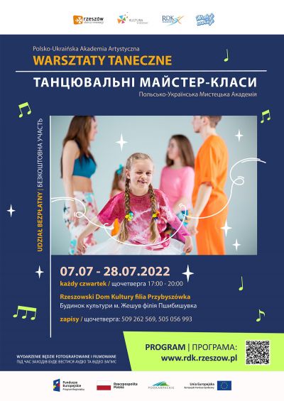 Plakat promujący Warsztaty Taneczne